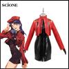 Аниме косплей костюм из искусственной кожи Evangelion косплей Мисато Кацураги костюмы для косплея платье пальто униформа женский костюм на Хэллоуин