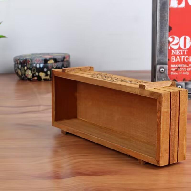 Ретро-садовый горшок для растений, винтажный деревянный ящик для хранения всякой всячины, канцелярские принадлежности, ручка, суккуленты, цветочные горшки, балкон, украшение для дома