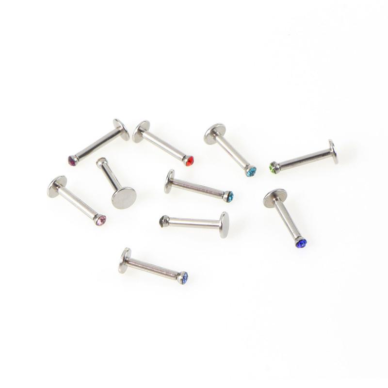 RUI RUI YU, 10 шт., разноцветные гипоаллергенные серьги-гвоздики из нержавеющей стали с губной губой, серьги-гвоздики на козелке