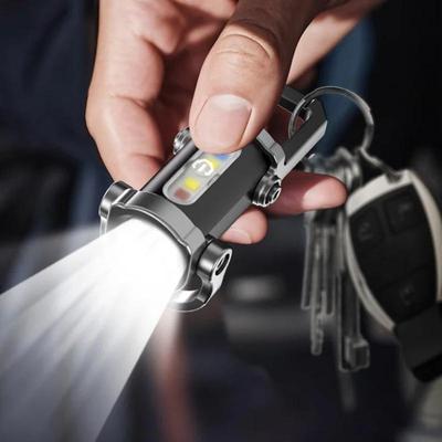 Мини-брелок-фонарик со светодиодом COB, перезаряжаемый через USB, портативный фонарик, брелок-фонарик, лампа для кемпинга, карманный фонарик для активного отдыха, кемпинга, рыбалки, прогулок