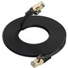 LAN Cable 3M CAT8 Flat Ethernet Cable 40Gbps/2000MHz Gold Plated PoE Power Supply 28AWG Waterproof Internet Cable STP Shielded Superluminal Cable for