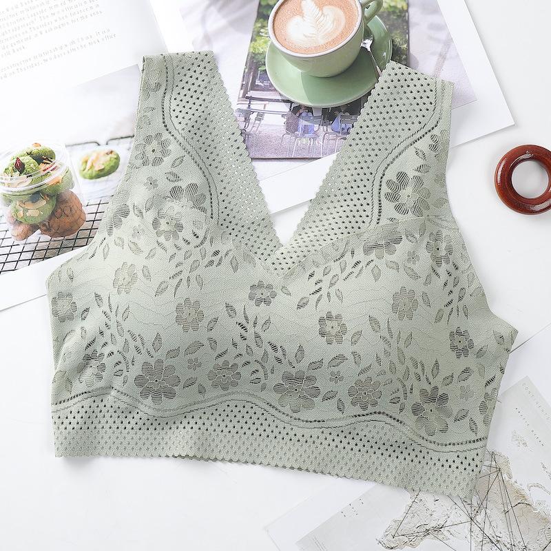 Women Breathable Lace Bras for Sexy Wire Free Top Lingerie Bralette Low Back Underwear