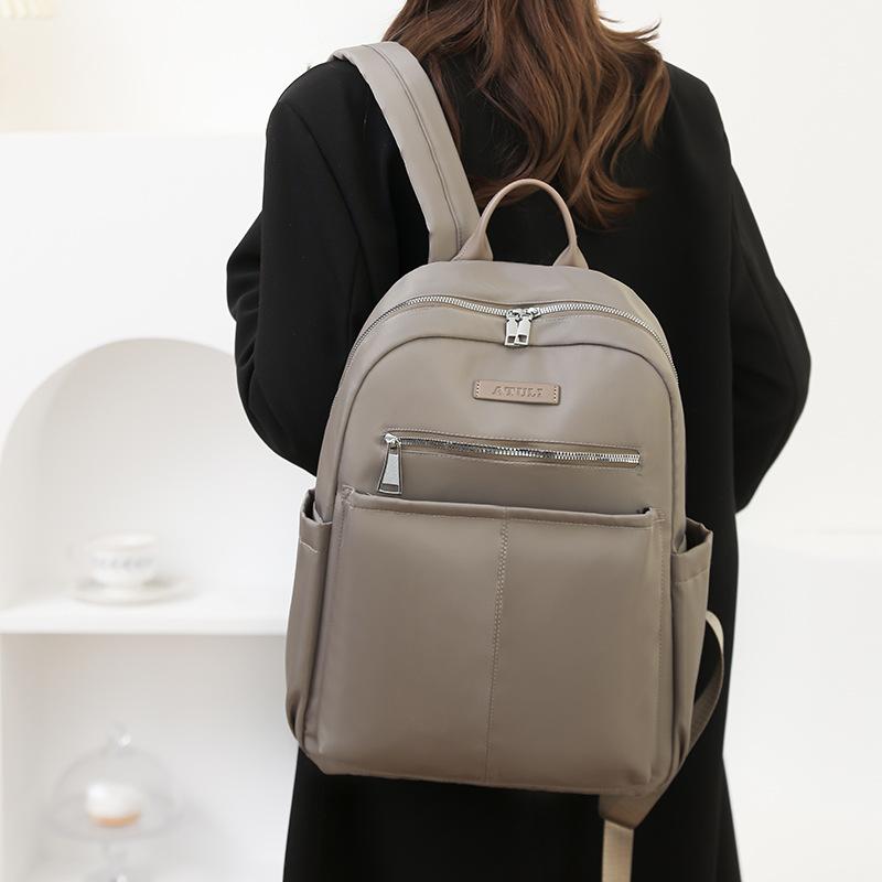 Solid Color Women's Large Capacity Backpack Commuter Travel Backpack