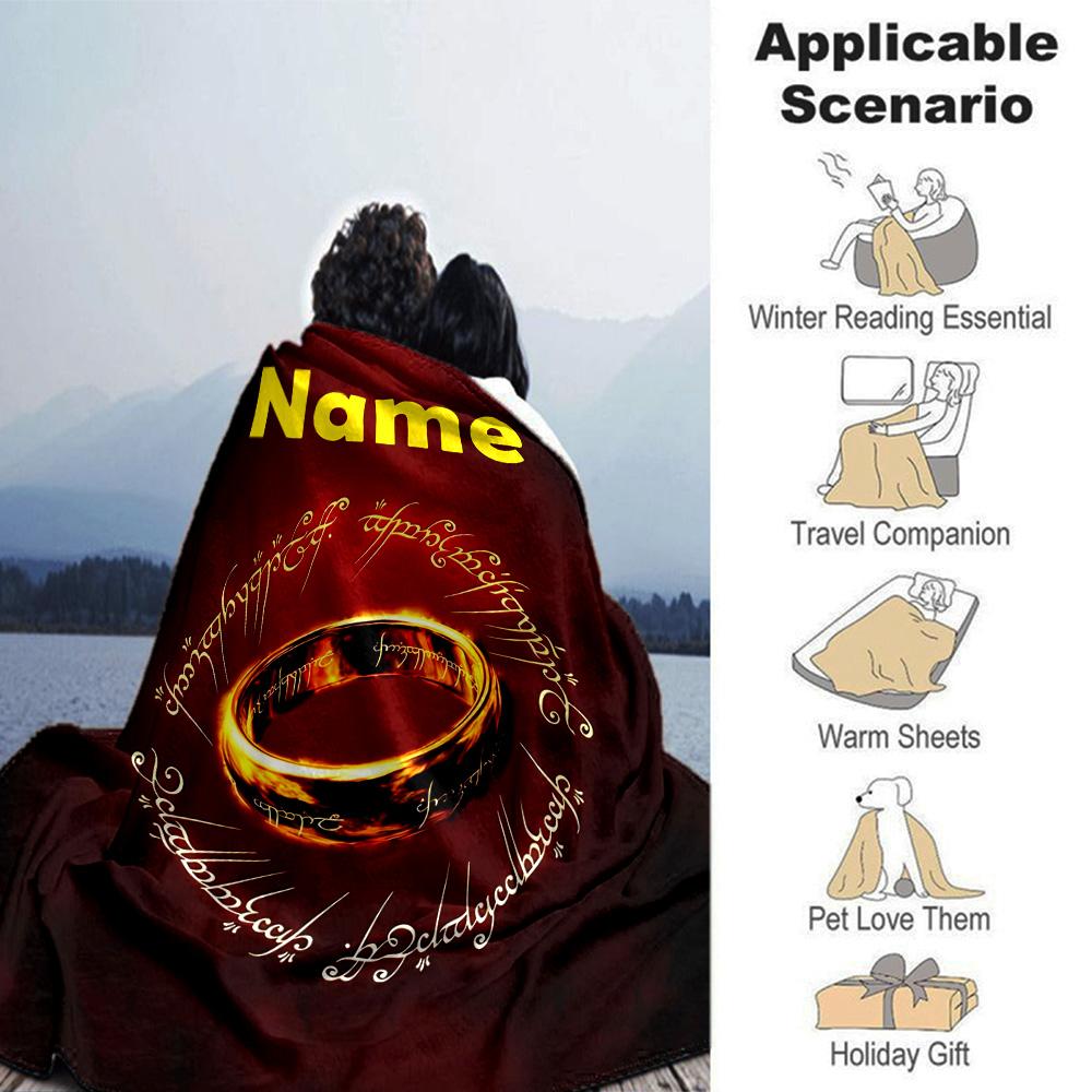 Customiz Name Personality The Fellowship of the Ring Blanket Soft &Warm Sofa Office Bed Travel Lunch Break Blanket, Gift Suitable All Seasons
