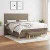 Maison Exclusive - Sommier À Lattes De Lit Avec Matelas Taupe 180x200 Cm Tissu