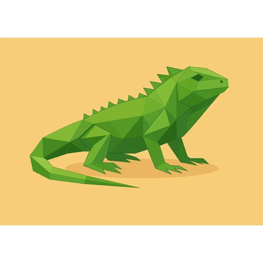 Абстрактные Геометрические Стереоскопические Милые Животные Постеры Ягуар Пингвин Медведь Принты Картина на Холсте Настенное Искусство Картина Домашний Декор Комнаты