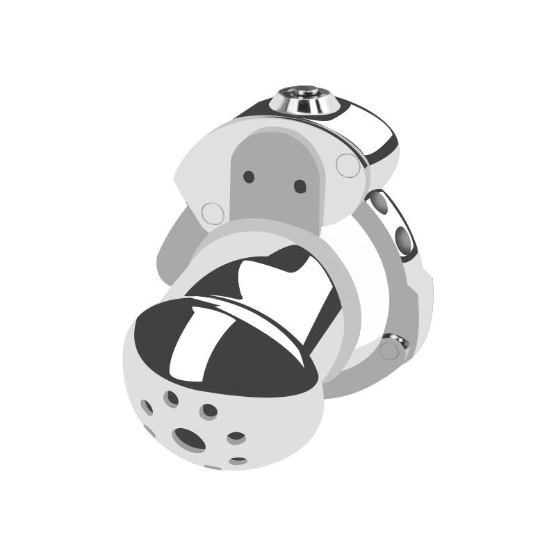 Мужское регулируемое кольцо для клетки целомудрия, маленькое, большое, металлическое, тяжелое, для пениса, с замком в клетке, кольцо для птичьего члена, рабское связывание, удерживающее секс-игрушку для мужчин