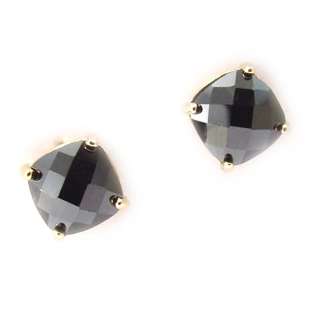 Les Trésors De Lily [K5151] - Black 'Unique' Gold Plated Earrings
