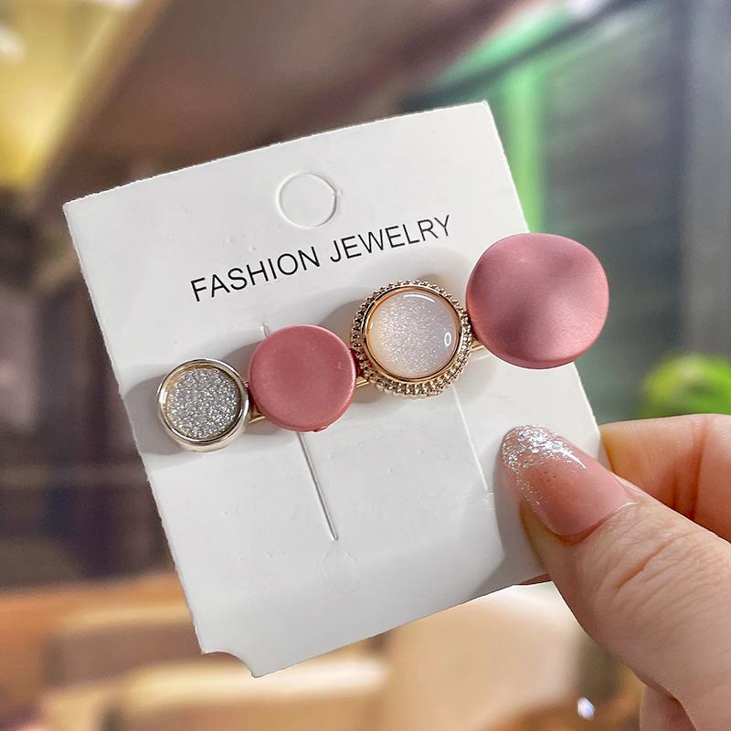 Fashion Acrylic Pearl Hair Clips Set Sweet Flower Hair Barrettes For Women Girls Korean Geometric Hair Accessories Jewelry