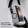 Transparent Matte Case for Samsung Galaxy Z Fold8 Ultra Fold 7 6 5 4, Full Hinge Protection, Built In Magnetic Ring, Shockproof Cover Phone Bumpers