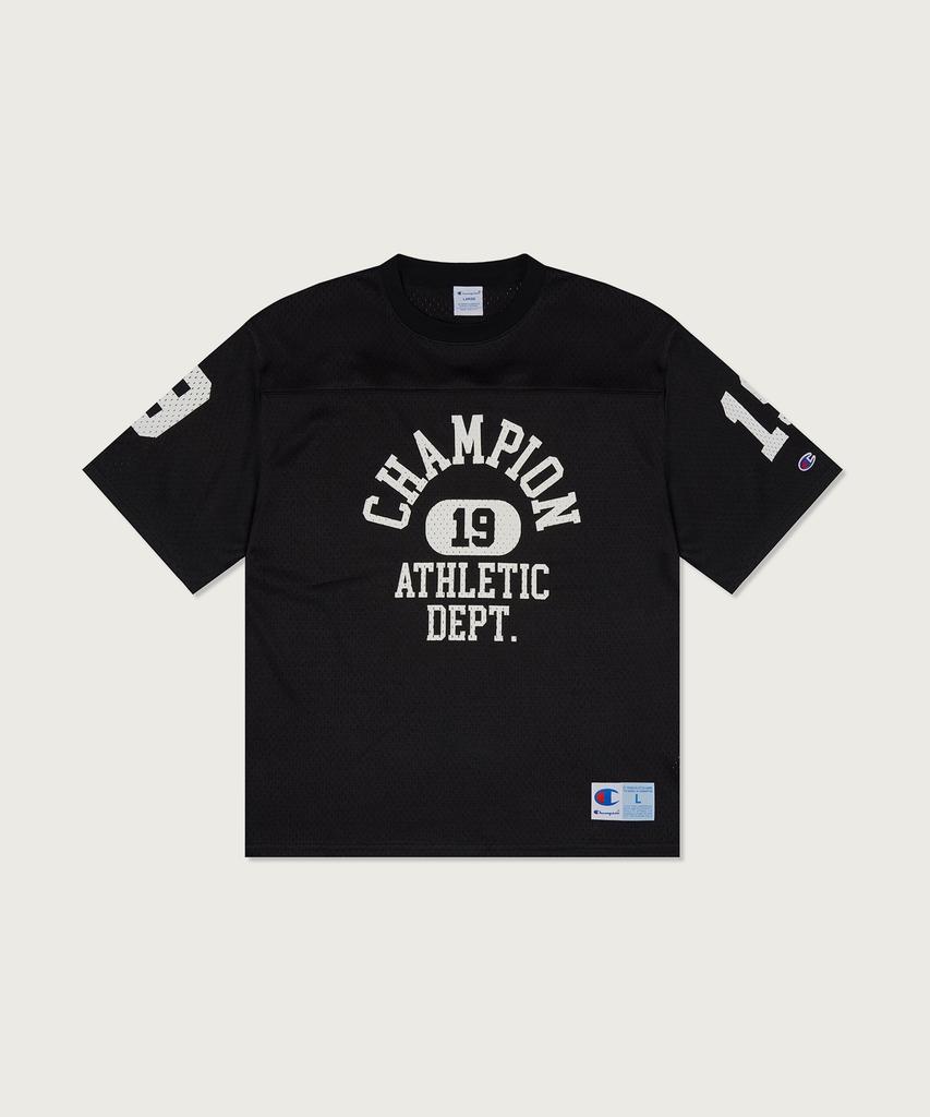 Champion Сетчатая футбольная футболка для колледжа Черная