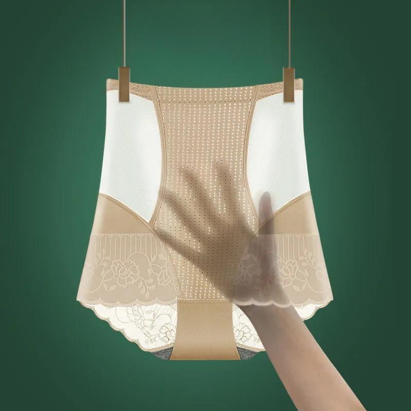 Обтягивающее нижнее белье для женщин летом тонкое нижнее белье утягивающее талию утягивающее изделие с высокой талией кружевные трусики