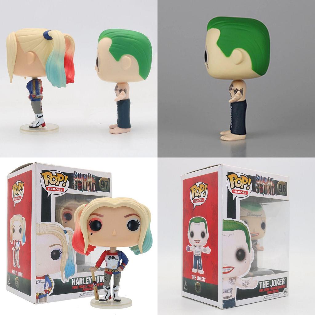 Premium Suicide Squad Joker And Harley Quinn Pop Action Figure Model Toys Collection