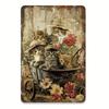 Винтажная жестяная табличка с кошкой 8x12 дюймов Смешное настенное искусство Кухня Паб Дом Гараж Декор