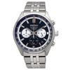 Seiko Кварцевые часы с хронографом Модель SSB427P1 Серебристый Синий Циферблат Нержавеющая сталь 10 ATM Дизайн