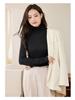Women's Slim Fit Lightweight Tencel Wool Half-Turtleneck Top for Autumn/Winter 2024