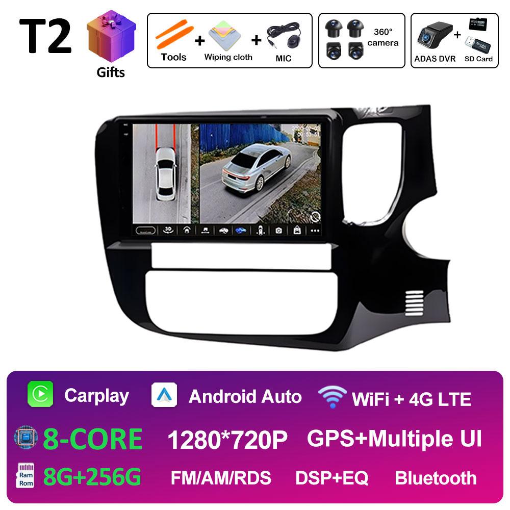 Интеллектуальная система беспроводной Carplay для Mitsubishi Outlander 3 2012 - 2018 BT 2.5D сенсорный экран GPS навигация Автомагнитола без 2din