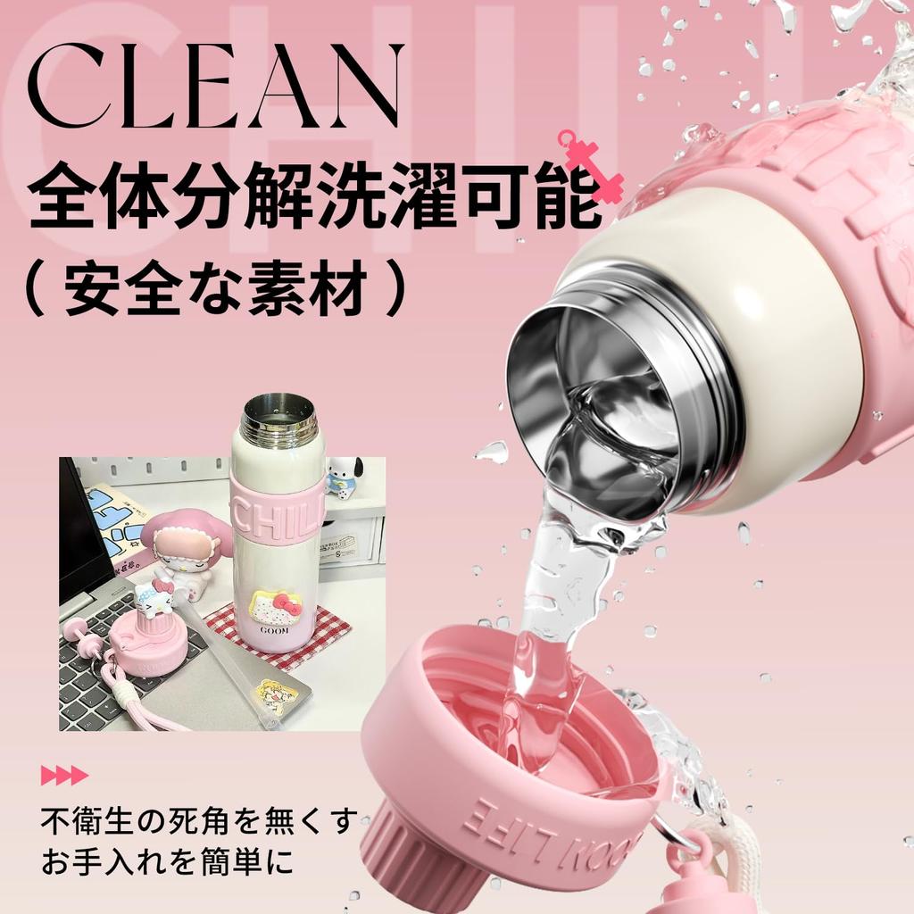 Бутылка для воды GERM объемом 680 мл, термос с трубочкой, большой емкости, из нержавеющей стали 31603, с вакуумной изоляцией, в комплекте, с ремешком, без протечек