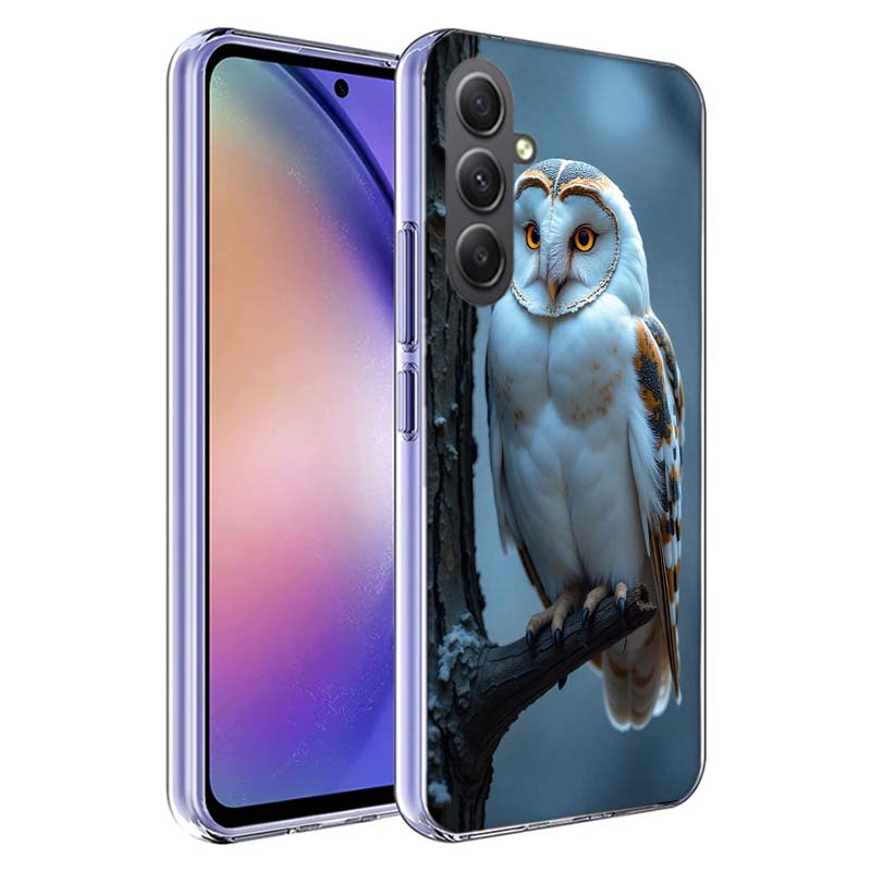 Чехол для телефона "Сова зимой" для Samsung A54 A34 A24 A14 A53 A33 A23 A13 A52S A32 A22 A12 A17 Galaxy A03S A04S A02S A42 A72 A73 A90