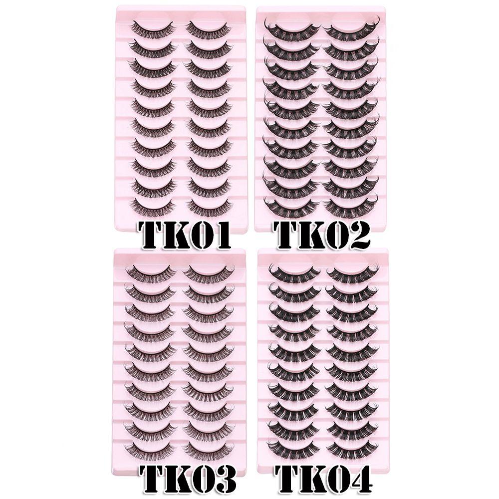 10 пар накладных ресниц 10-23 мм Ресницы многоразовые накладные ресницы DD изгиб русский изгиб ресницы 3D норка
