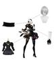YoRHa Тип B Косплей с париком 2B Nier Automata Косплей Костюм для школьной сцены Одежда YoRHa Тип B косплей Тип B с [Kami-en-ryo] № 2 Взрослые,