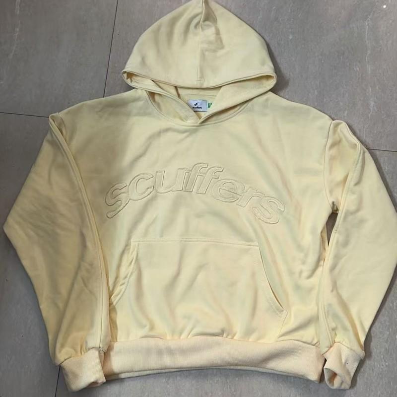 Scuffers Printed Embroidered Hoodie Loose Fit Casual Sweatshirt Men Women