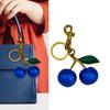 Stylish Blue Cherry Key Rings Unique Designs Hanging Ornament for Handbags and Keys Present for Fashion Lovers