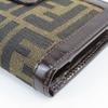 Used FENDI Bifold Wallet Zucca 01692 canvas/leather Brown Gamaguchi