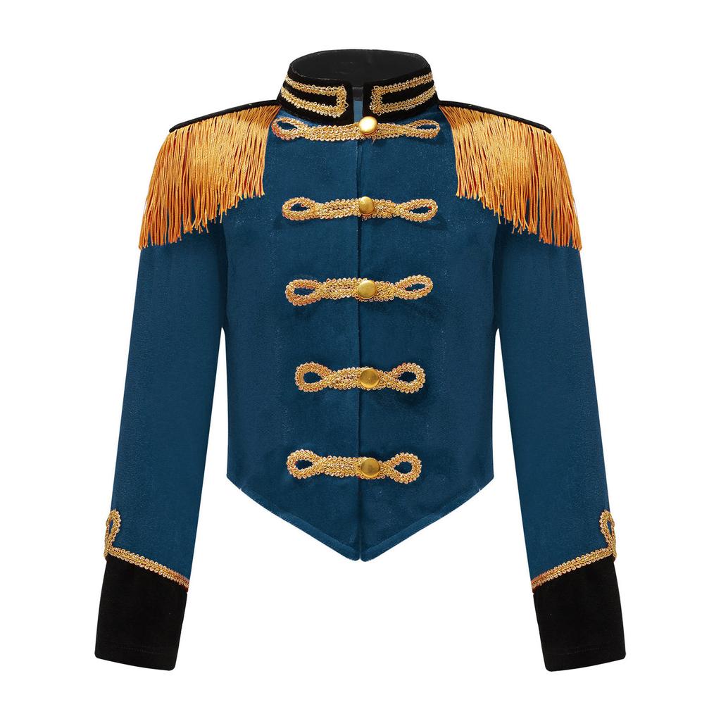 Костюм барабанщика для девочек и мальчиков, форма для марширующего оркестра, главарь барабанщиков, костюм принца для костюмированного представления на Хэллоуин