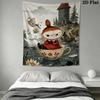 Comet in Moominland Wall Tapestry Aesthetic Wall Hanging Printed Fabric Blanket Decorative Tapestries for Bedroom Living Room Home Decor