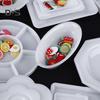 Миниатюрная кухонная посуда для кукольного домика, набор пластиковых мини-тарелок