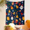 Christmas-Themed Pattern with Santa & Gifts Patterned Tapestry Decorative Wall Hanging, Home Bedroom Living Room Decor