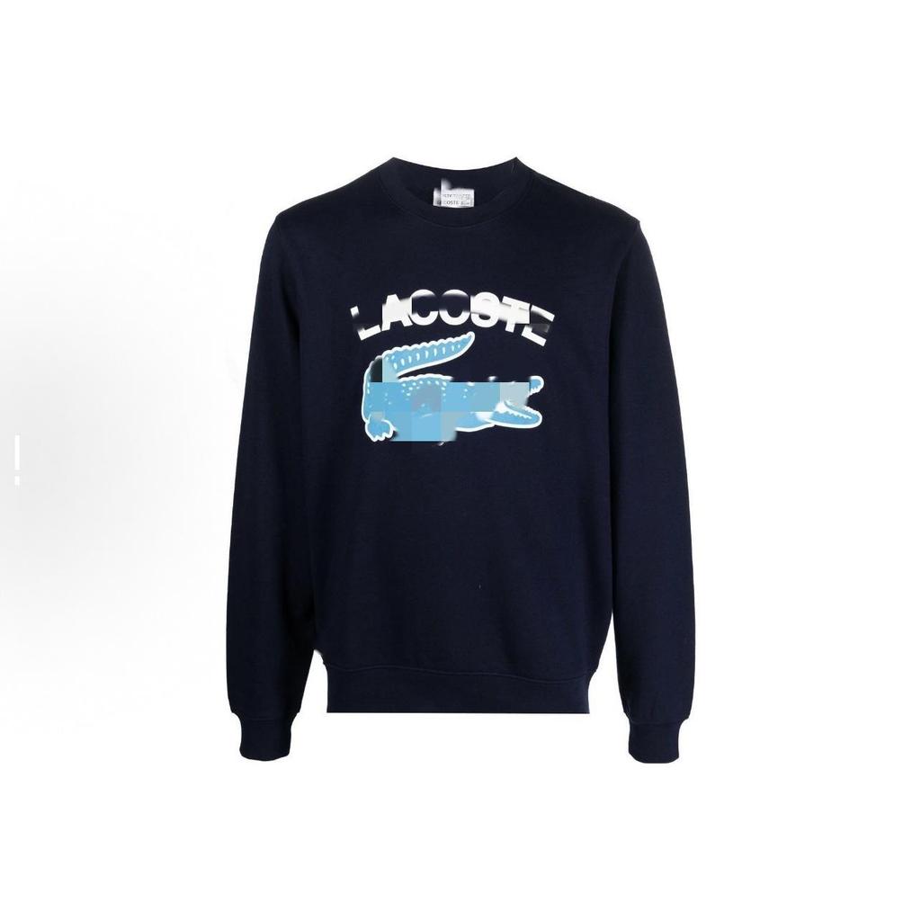 Men's Cross-Border Fish Logo Sweatshirt - Casual Cotton Round Neck