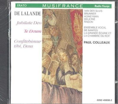CD ЛАЛАНД ВАН ДЕР СЛЮЙС БРУННЕР Jubilate Deo Te Deum Confitebim 2292456082 Erato 1991 Япония Классика Б/у