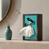Walnut Wood Tissue Box, with Artistic Ballet Dancer Skirt Design, Multipurpose Paper Towel Holder for Home Decor Entryway Dining Table