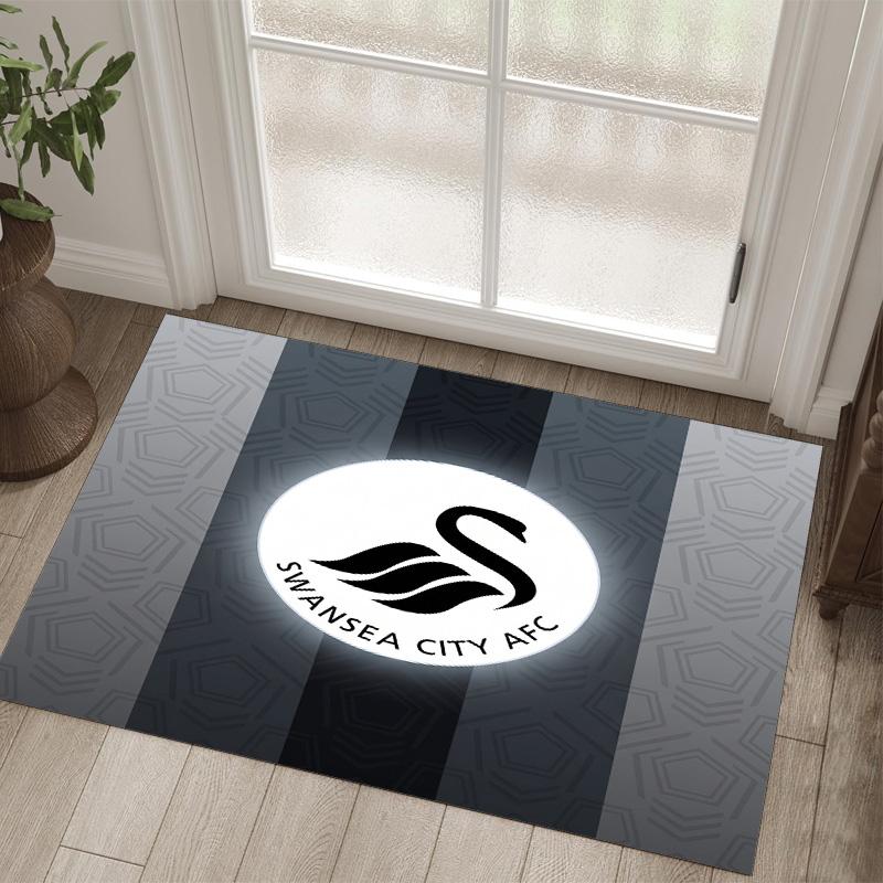 Swansea City Design Crystal Velvet Carpet Cozy Non?Slip Printed Rug For Bedroom Living Room Entrance