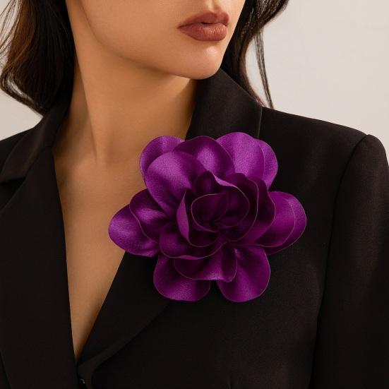 Yousheng Женская брошь-корсаж из ткани в форме цветка, противоскользящая, для костюма, воротника, шляпы, шарфа, украшения для платья, прищепка для выпускного бала, украшения для одежды
