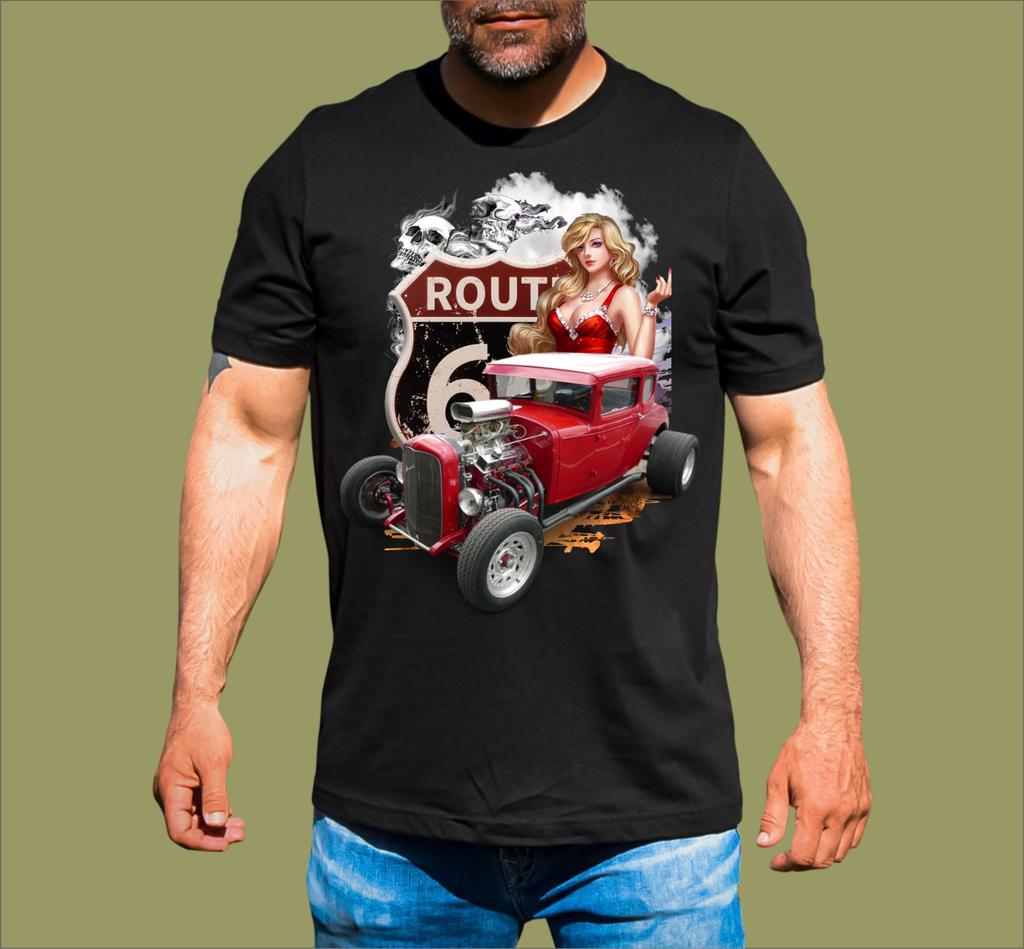 PINUP GIRL HOT ROD T-SHIRT