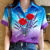 Summer new Thai short-sleeved printed shirt women's summer loose ins trendy casual couple shirt