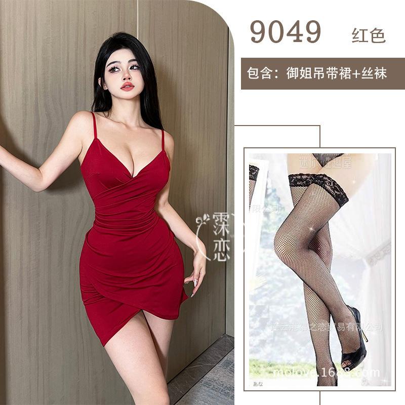 Сексуальное нижнее белье чистое желание униформа ночной клуб облегающее обертывание бедер свободное от глубокого V постельная страсть