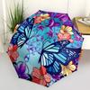1pc Butterfly Floral Mandala Design Umbrella with Plastic Handle,Vibrant Cartoon Pattern,Multi-functional UmbrellaPT134