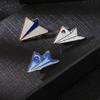Cute Airplane and Ship Brooch - Cartoon Badge, Versatile Trendy Accessory for Students, Express Your Creative Personality