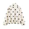 2026 Summer New European and American Cross-border Women's Casual Stand Polka Dot Pilot Jacket W05 26226