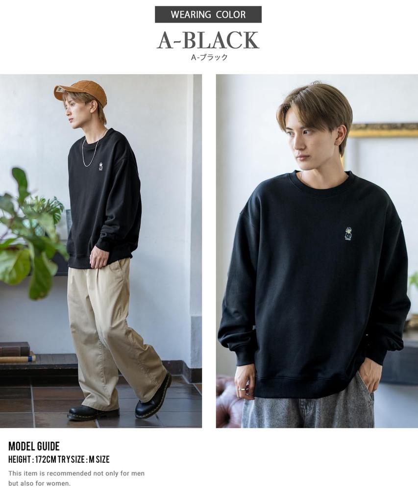 [IMPROVES] [SIDEWAYSTANCE] Embroidered One-Point Fleece Sweatshirt