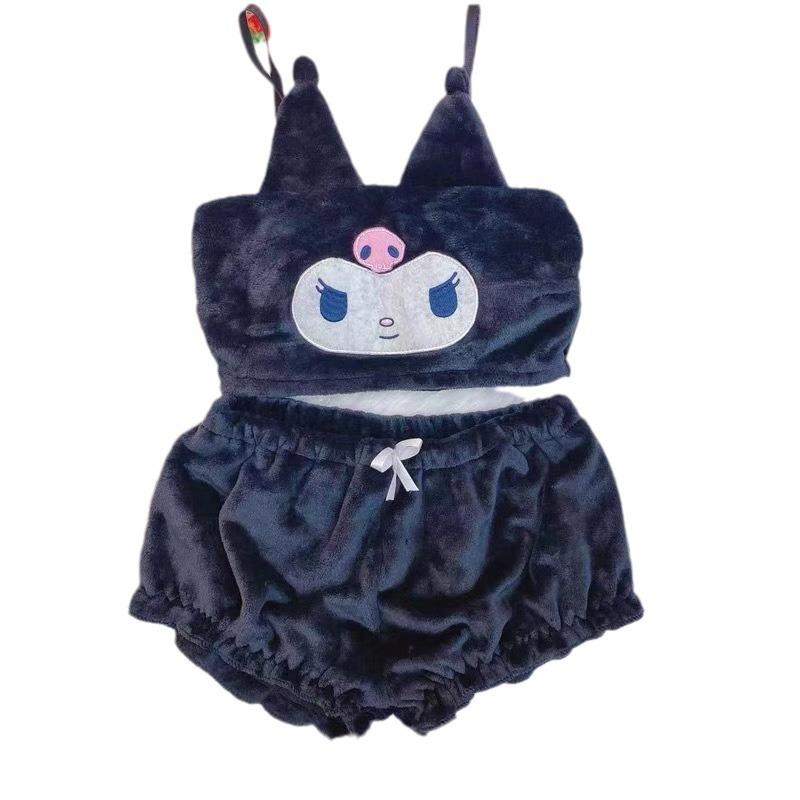 Каваий Флисовый Вышитый Теплый Топ с Ушками - Женская Коллекция Осень/Зима