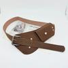 Zinc Zinc Alloy Maillard Waist Belt Wide Suede Waist Bag Belt Fashion Pin Buckle Waistband  Daily Outfits