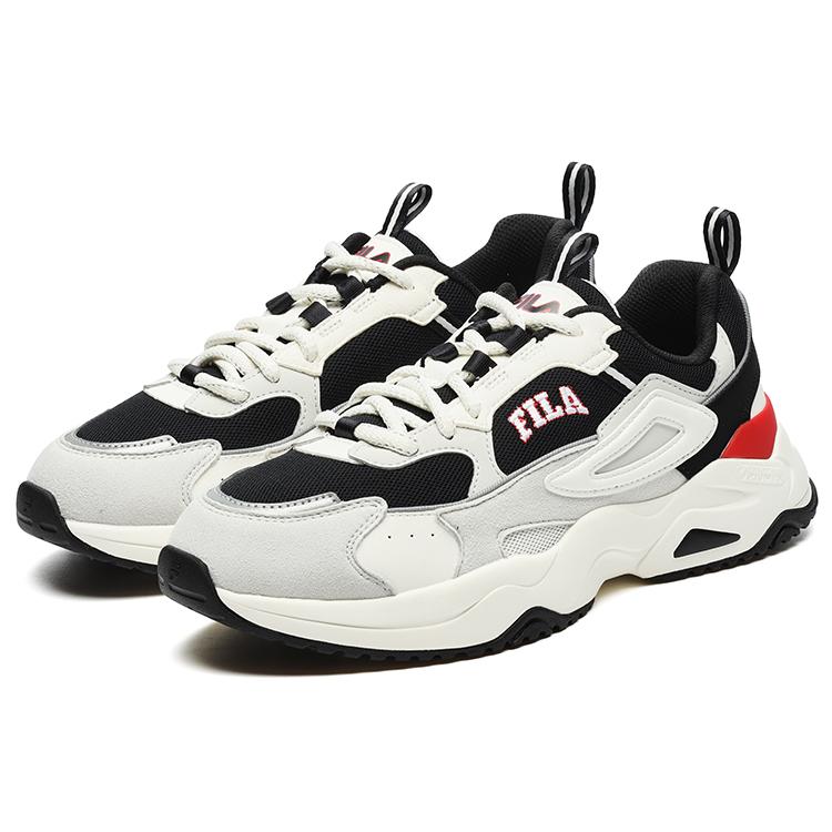 Fila Rayflide Текстиль, Синтетическая кожа Износостойкие И Легкие Низкие Повседневные Туфли Мужские Черный Белый F12M242121FBS