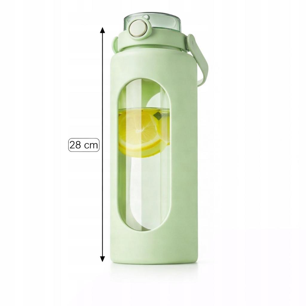 1.8L Glass Sports Bottle For Water For The Gym With Phone Holder