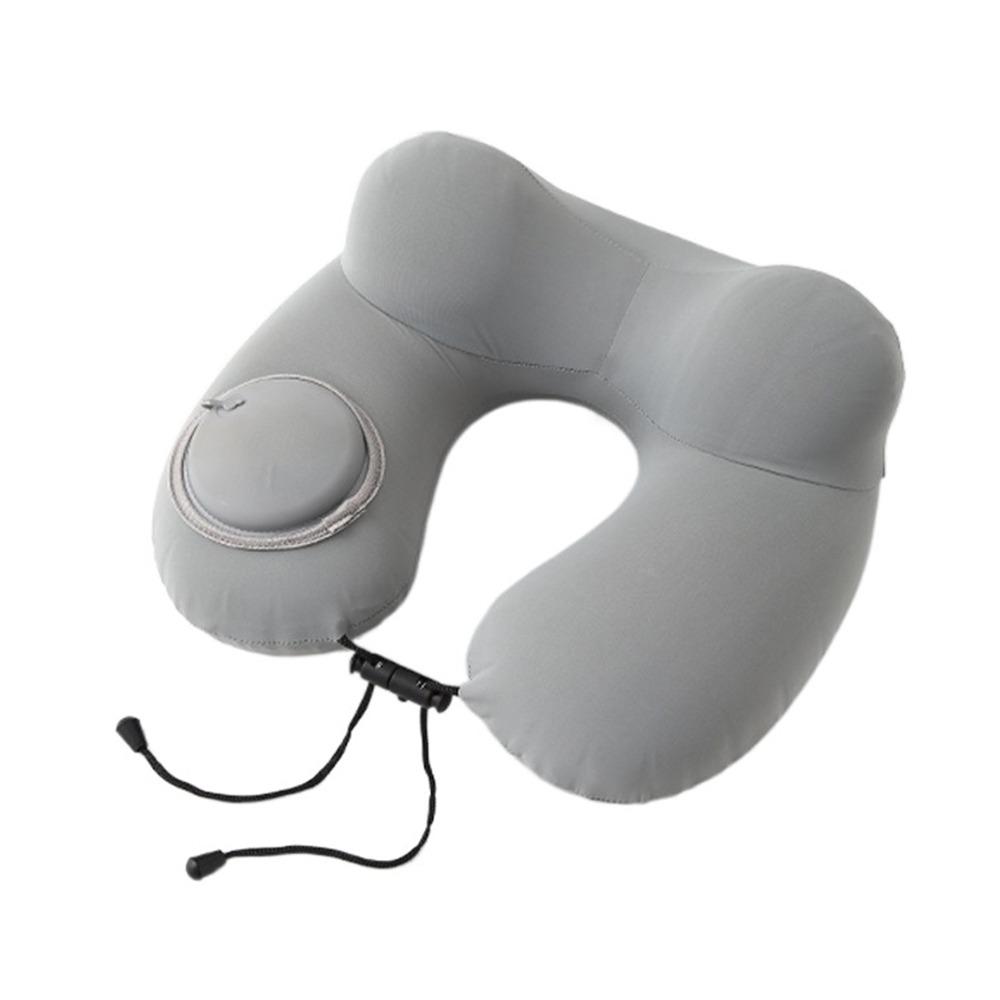 Inflatable U-Shaped Travel Pillow Soft Neckrest Pad Relaxation Neck Support Cushion Office/School