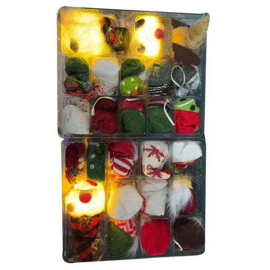 Gnome Advent Calendars 2025 24 Days Christmas Countdown Calendar with Light